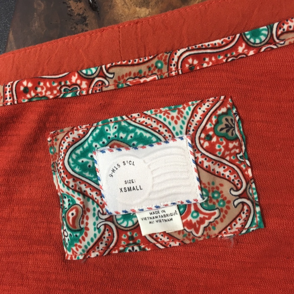 Postmark | Rust Lace Split Neck Blouse Roll Sleeve - image 6